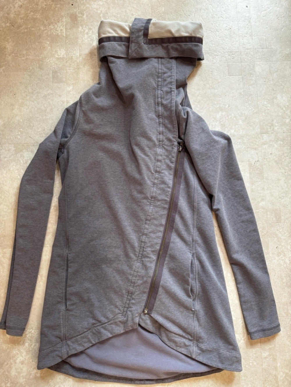 Lululemon Athletica Women’s Asymmetric Hooded Jacket in Gray